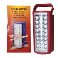 Gold Silver фонарь GS-2400 24 LED с Повербанком