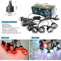 №48 Ретро лампы в стиле диско Цвет RGB и теплый 5м 10 ламп